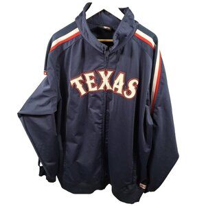 Stitches MLB Texas Rangers Jacket Mens 2XL Gen Merch Full Zip Applique 96127